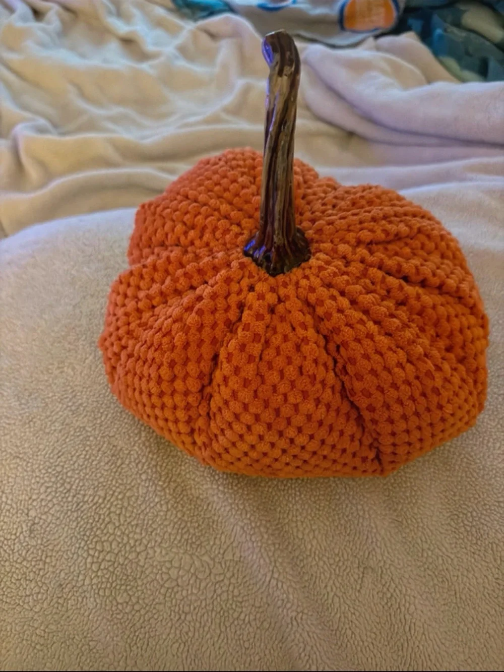 Pumpkin Plush with hard stem
